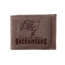 Front Pocket Wallet w/ RFID Blocking, Tampa Bay Buccaneers, Brown
