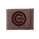 Chicago Cubs Front Pocket Wallet w/ RFID Blocking Brown