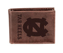 University of North Carolina, Bi-Fold Wallet, Brown, CH, 100% Genuine Leather