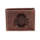 Evergreen Gifts,Ohio State, Bi-Fold Wallet, Brown, CH, 100% Genuine Leather