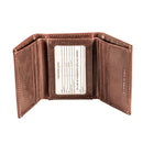 Evergreen Gifts,Pittsburgh Steelers, Tri-Fold Wallet, Brown, CH, 100% Genuine Leather