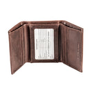 Evergreen Gifts,Los Angeles Chargers, Tri-Fold Wallet, Brown, CH, 100% Genuine Leather
