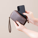 US Army Brown Wristlet Wallet, 100% Genuine Leather
