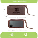 Wristlet Wallet, Brown, Clemson University