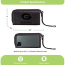 Wristlet Wallet, Black, University of Georgia