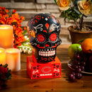 Evergreen Statuary,Chicago Bears, Sugar Skull Statue, Blue
