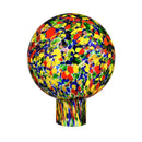 6" Art Glass Gazing Ball, Orange Speckle