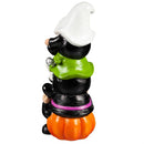 10.5"H Stacked Halloweeen Gnome Trio
