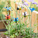 Pollinator Garden Stake, Glass Insect Plant Pick, Asst of 6