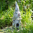 Evergreen Statuary,12" Faux Moss Fairy Cottage Statuary