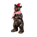 30" Black Bear Statue With Removable Outerwear,84g5352
