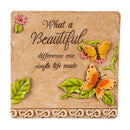 Memorial Butterfly Square Garden Stone, 11"L x 11"H