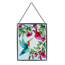 Pollinator Garden Indoor Wall Decor, Stained-Glass, Hummingbird, 8" L x 10" H, Asst of 2