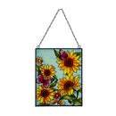 Floral Stained Glass Wall Decor, 8" L x 10" H