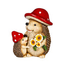 Garden of Wonder Garden Statue, Resin Mushroom Hedgehog Family, 7"H