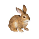 Resin Brown Rabbit Statue, 9"H