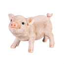 Petal & Plow Garden Statue, Resin Happy Pig Statue, 5"H