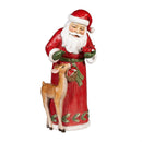 Woodland Storybook Garden Statue, Resin Statue, Santa and Deer, 15"H