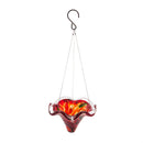 5.5" Butterfly Feeder, Glass Red Swirl