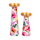 Pastels of Nature Metal Candle Holder Set