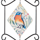 Glass Bird Windspinner Hanging Decor, 3 Asst,8hdg030