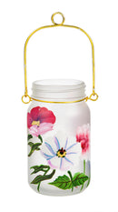 LED Glass Mason Jar, Vivid Bouquet