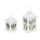 LED Lantern, Set of 2, Purple Lilac