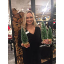 LED Color Changing Bottlebrush Trees, Green, Set of 3