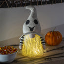 12" LED Fabric Gnome with Ghost Hat Table Décor
