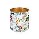 VivaStyle Planter, Metal Printed Planters, Festive Foliage, 10"H, Set of 3