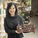 Garden of Wonder Planter, Laser-Cut Metal, Mushroom Decals