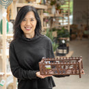 Garden of Wonder Planter, Laser-Cut Metal, Mushroom Decals