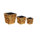 Recycled Wood Planter Set of 3