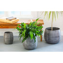Metal Ribbed Planter, Set of 3