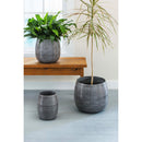Metal Ribbed Planter, Set of 3