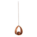13" Drop Shape Hanging Metal Planter, Rust