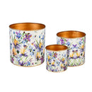 Golden Lilac Metal Planters, Set of 3