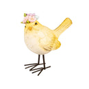 4.5" Resin Bird with Floral Bouquet Table Decor, Set of 3