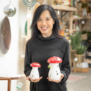 LED Ceramic Mushroom Table Décor, Set of 2