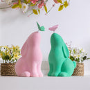 Bunny with Butterfly Ceramic Table Décor, 9"