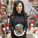 7.5" LED Resin Christmas Greenhouse with Music Table Decor,8tal161