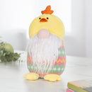 12.5" Fabric Gnome with Chicken Hat Tabletop Decor