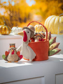 Fabric Turkey Bucket with Fabric Turkey Set