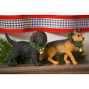 Polyresin Dog with Wreath Tabletop Decor, 5 Assorted,8tar390