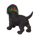 Polyresin Dog with Wreath Tabletop Decor, 5 Assorted,8tar390