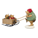 Woodland Storybook Table Décor Hedgehog with Sled Resin, 9.5"L