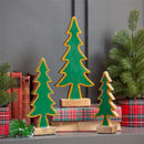 Wood and Resin Tree Table Décor, Set of 3