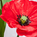 Poppy Flower Paper Artificial Decor, 56"H