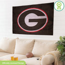 3'x5' Single Sided Flag w/ 2 Grommets, University of Georgia