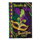 Mardi Gras Beads & Bling Applique House Flag